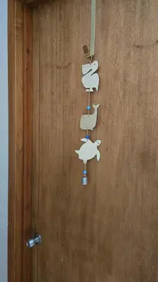 a room with a wooden door with a row of chairs at Cartagena Apartamento 409 Edf Morros 922 ToLuSa in Cartagena de Indias
