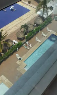 a model of a resort with a swimming pool at Costa Azul Suites 63 in Playa Dormida