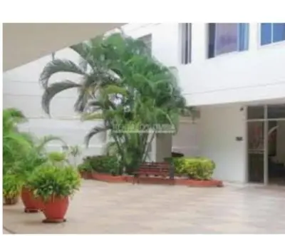 a group of plants in front of a building at Estudio tipo Loft Amoblado en Bocagrande Cartagena 801A in Cartagena de Indias