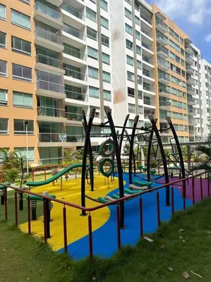 a playground in a park with a play area at Apartamento en Barranquilla Zona Norte Miramar in Barranquilla
