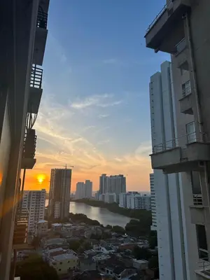 a view of a city with a river and buildings at Apartamento vacacional cerca del mar in Cartagena de Indias
