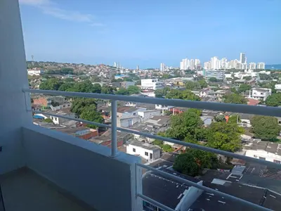 a balcony with a view of a city at apartamento1108 in Cartagena de Indias