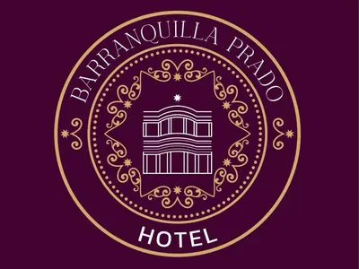 a logo for a hotel with a book at Hotel Barranquilla Prado in Barranquilla