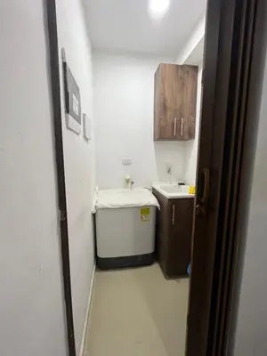 a small bathroom with a sink and a toilet at Habitación Disponible en Cartagena cerca a la terminal de transporte in Cartagena de Indias