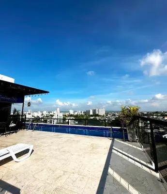 a view of the city from the roof of a building at Hotel Cartagena DC in Cartagena de Indias