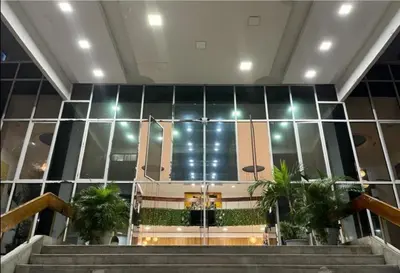 a building with a staircase in front of a building at El Conquistador in Cartagena de Indias
