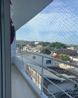 a view of a balcony with a view of a city at APARTAMENTO NUEVo in Cartagena de Indias
