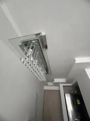 a ceiling with a bunch of wine glasses at APARTAMENTO NUEVo in Cartagena de Indias