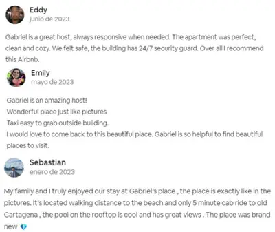 a screenshot of a page of a facebook post with a picture of a baby at Moderno y amplio apartamento cerca a la playa! in Cartagena de Indias