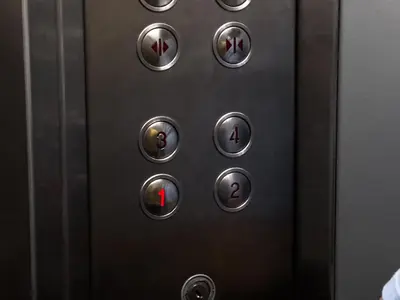 a elevator with a bunch of knobs on it at Hotel bazurto plaza in Cartagena de Indias