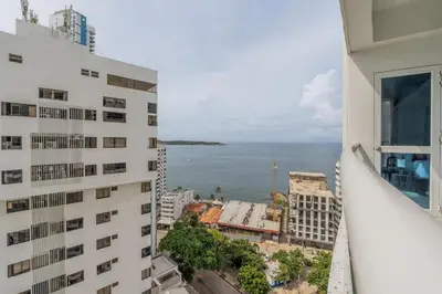 a view of the ocean from a building at Un espacio sofisticado en medio de El Laguito Edificio Poseidon del Caribe in Cartagena de Indias