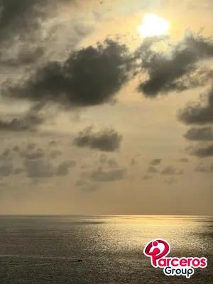 a view of the ocean under a cloudy sky at Edificio Las Tres Carabelas Por Parceros Group in Cartagena de Indias