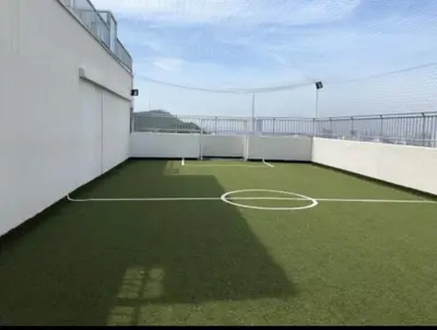 a tennis court with a soccer ball on a court at Apartamento de Lujo, amoblado en Cartagena in Cartagena de Indias