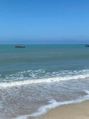 a view of the ocean from the beach at Casa Murillo in San Antero