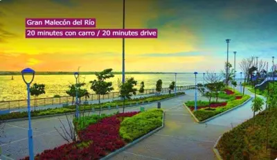 a rendering of a park with flowers and lights at Apto nuevo al lado de la UNorte, 10 Min Buena vista Grav vista in Barranquilla