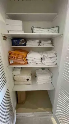 a refrigerator filled with lots of towels at Vacation Home Apartment in Cartagena in Cartagena de Indias