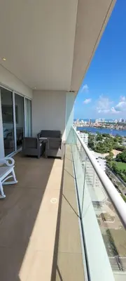 a view from the balcony of a building at Apartamentos en Edificio H2 Bocagrande Cerca al Mar in Cartagena de Indias
