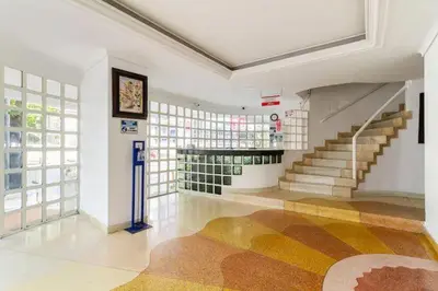 a room with a staircase in a building at Playa Mar in Cartagena de Indias