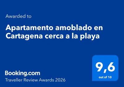 a screenshot of a cell phone with the text augmentedvisor antipariamino am at Apartamento con 3 habitaciones y Vista al Mar in Cartagena de Indias