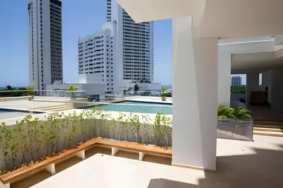a view from the roof of a building at Modern 2BR next to the Walled City+Oceanside View in Cartagena de Indias