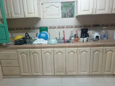 a kitchen with a sink and a counter top at Casa Luna in Santa Veronica
