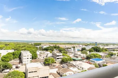 an aerial view of a city with buildings at Vista increíble + balcón soñado cerca del mar CB942 in Cartagena de Indias