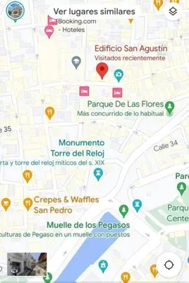 a map of a city with a bunch of buildings at Apartamento centro historico 209 in Cartagena de Indias