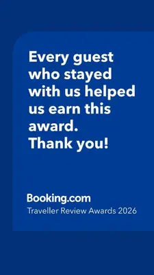 a blue picture with the words every guest who stayed with us helped us earn this at Apartamentos el mochilero frente a la playa piso 1 apto 2 in Cartagena de Indias