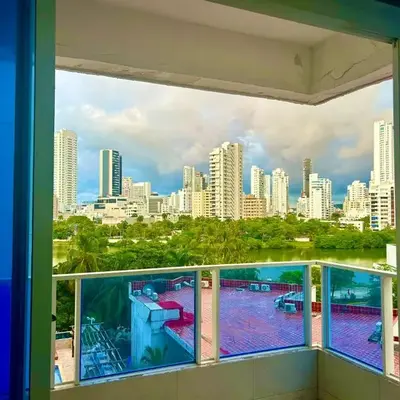 1C-AL2J APARTAMENTO DE 1 ALCOBA CERCA AL MAR CON AIRE ACONDICIONADO PISCINA Y WIFi