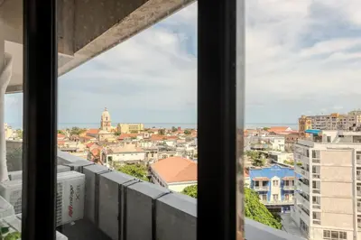 a view from a window of a city at Unbeatable Location -Exclusive Views- Clock Tower in Cartagena de Indias