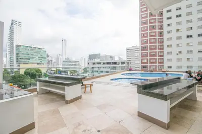 a view from the roof of a building with a pool at Apartamento Palmetto Eliptic ICDI in Cartagena de Indias