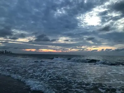 a view of the ocean with a cloudy sky at Cartagena Colombia in Cartagena de Indias