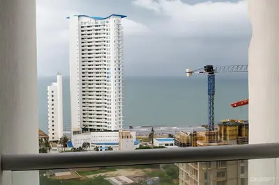 a view from a balcony of a building under construction at Apartamento Cartagena exclusive in Cartagena de Indias