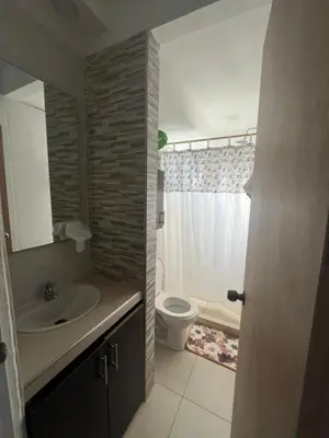 a bathroom with a sink and a toilet at ruiseñor 1 in Barranquilla