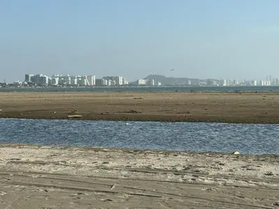 a body of water with a city in the background at Beach, kitesurfing loft en Cartagena, La Boquilla in Cartagena de Indias