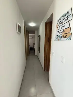 a hallway of a room with signs on the wall at Beautiful Ocean view apartment in Cartagena de Indias