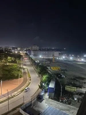 a view of a city at night with a street at Lindo apartamento en el norte in Barranquilla