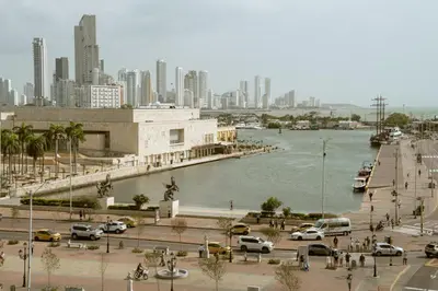 a view of a river with a city in the background at Terrazas Hotel Boutique in Cartagena de Indias