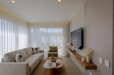 a living room with a couch and a table at Palmar del Mar in Cartagena de Indias