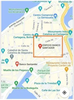 a map of the city of geneva with markers at Apartamento centro Histórico -303 in Cartagena de Indias