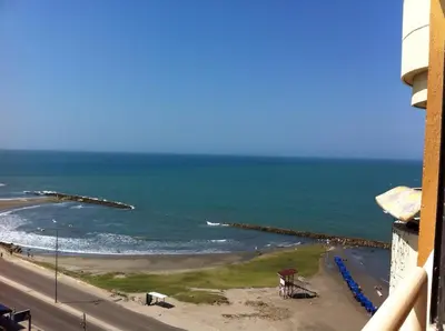 a view of the ocean from a building at cartagena balcon con vista al mar in Cartagena de Indias