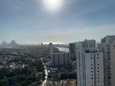 an aerial view of a city with tall buildings at TorrePRIMI1905 in Cartagena de Indias
