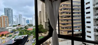 a view of a city street from a window at Live Stay - Cartagena Escape Plaza in Cartagena de Indias