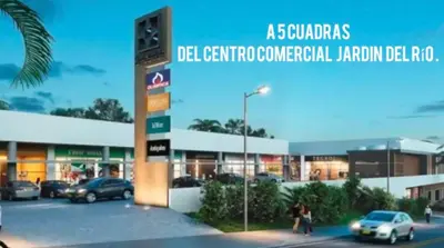 a rendering of a mall with cars parked in a parking lot at Apto zona norte a 20 min del buena vista in Barranquilla