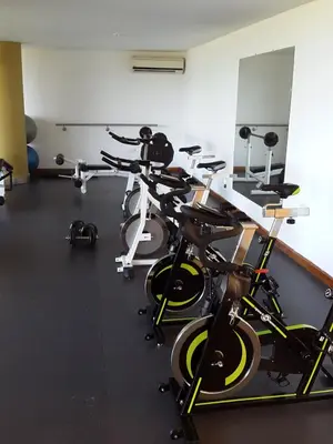 a bunch of exercise bikes in a gym at Morros Epic Cartagena in Cartagena de Indias