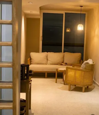a living room with a couch and a table at Sunset47 in Cartagena de Indias