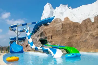 a water slide in the water park at Parque Caribe Aventura in El Cerrito