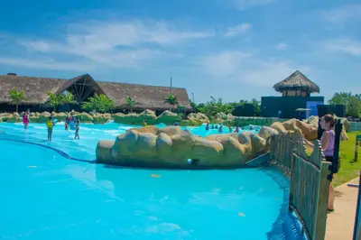 a water slide at a theme park at Parque Caribe Aventura in El Cerrito