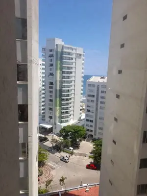 a view of two tall buildings in a city at Apartamento Amoblado in Cartagena de Indias