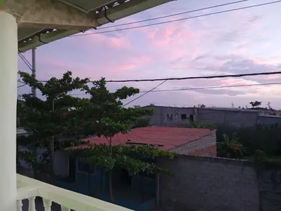 a view from the balcony of a house at Apartamentos el farol in Ciénaga